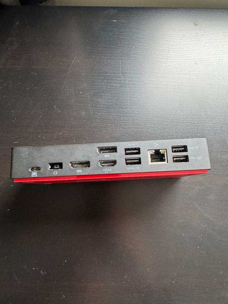 Lenovo ThinkPad Docking Station met adapter USB-C, Computers en Software, Dockingstations, Ophalen of Verzenden, Zo goed als nieuw