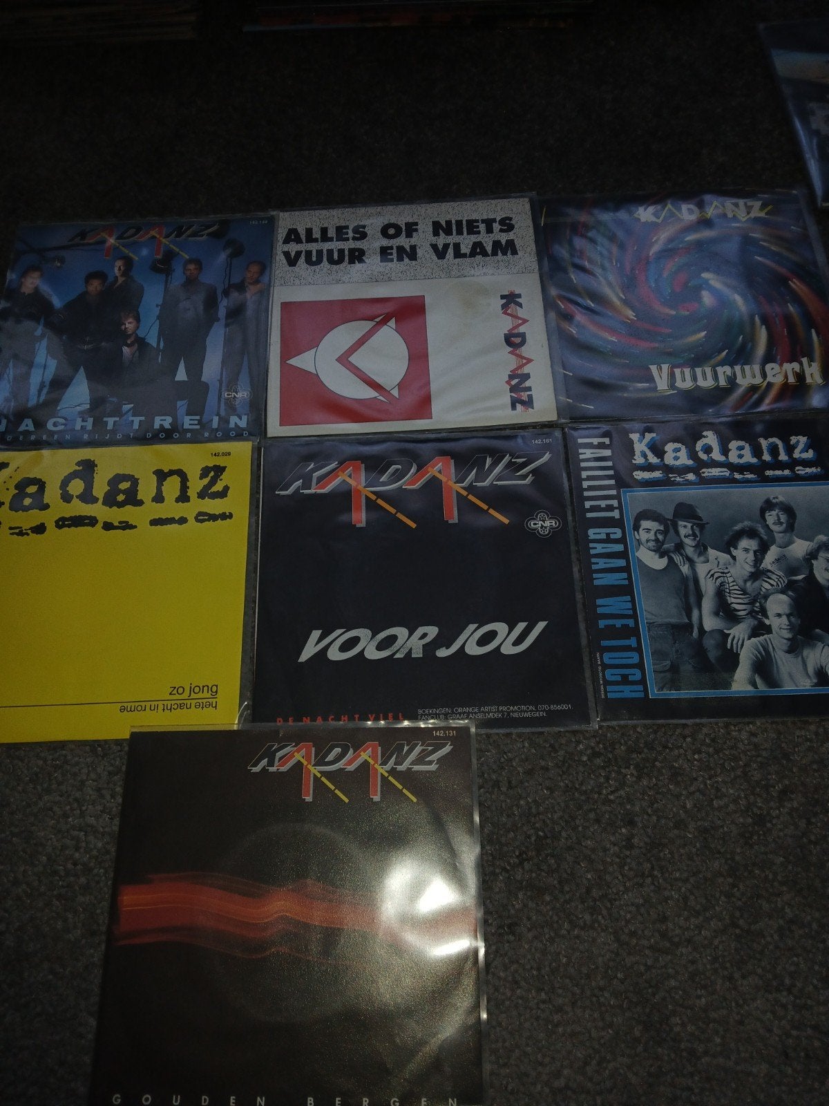 Kadanz Vinyl Collectie: 6 Singles (Pop, Nederlandstalig), Cd's en Dvd's, Vinyl Singles, Gebruikt, 7 inch, Ophalen of Verzenden