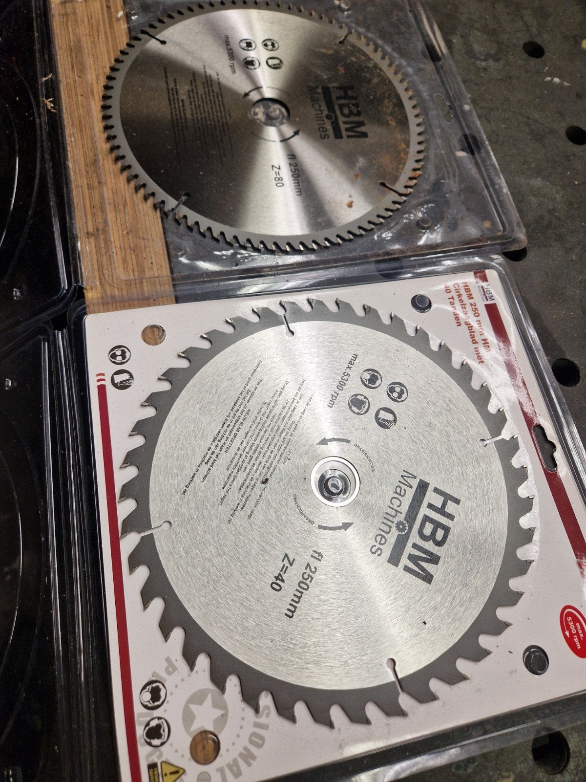 cirkelzaag blad HBM 2 stuks, Ophalen of Verzenden, 1200 watt of meer, Cirkelzaag, 70 mm of meer