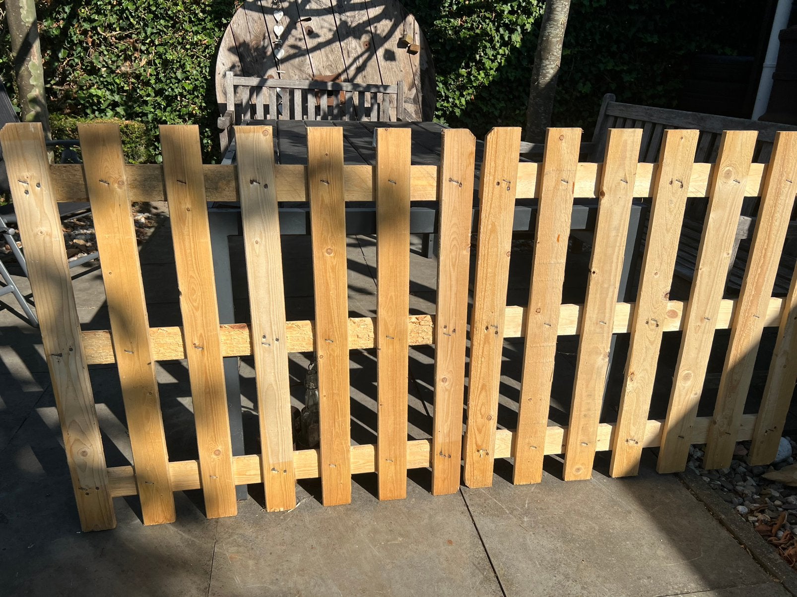 Stevige Houten hekjes , afscheiding 90x90cm, Tuin en Terras, Ophalen, 6 meter of meer, Zo goed als nieuw, Minder dan 1 meter