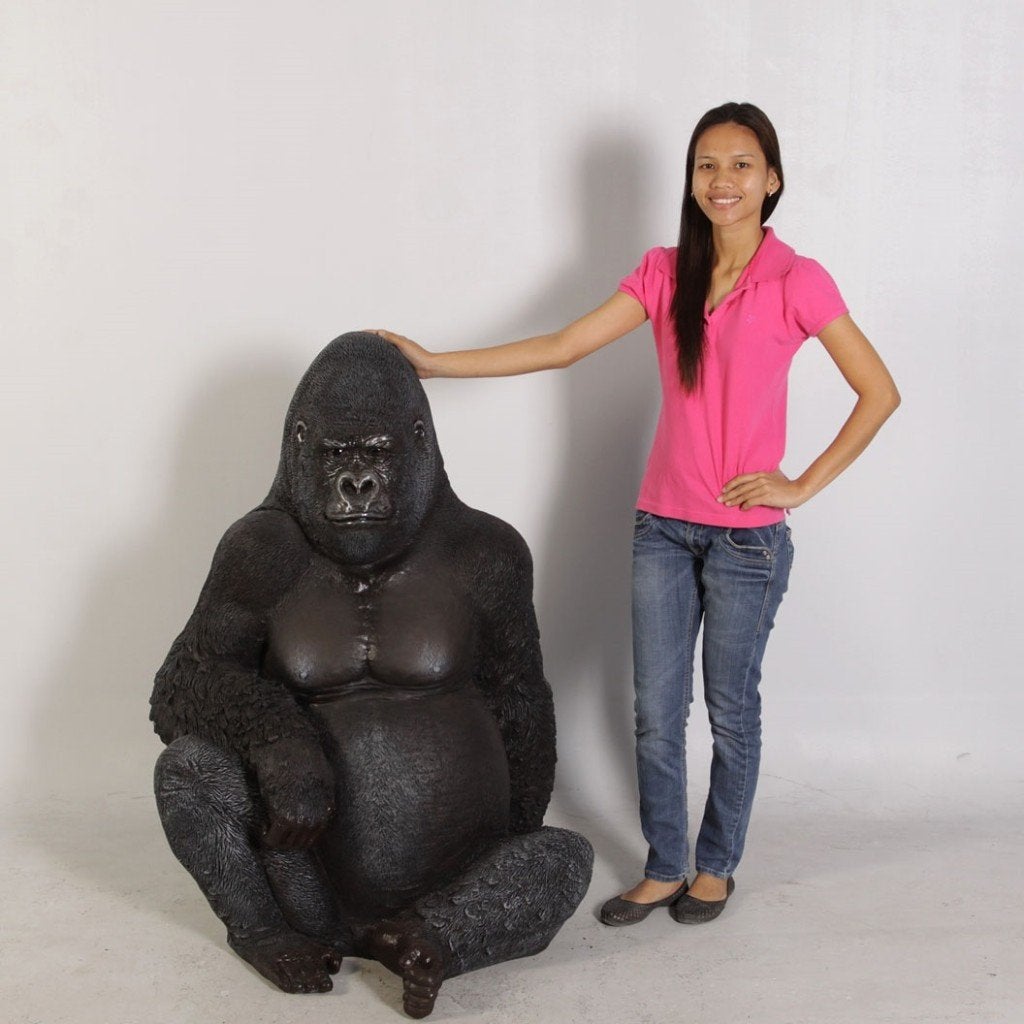 Silver Back Gorilla - Zilverrug Gorilla beeld - 114 cm, Ophalen, Nieuw, Overige typen