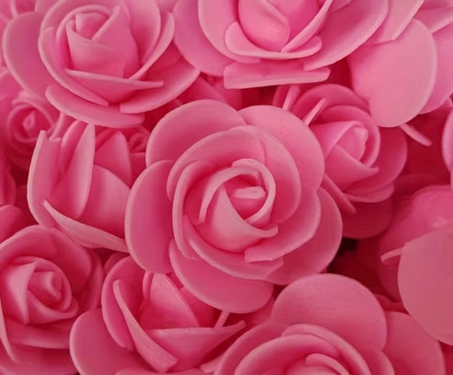 30 schuimroosjes 3,5cm roze 5+1 gratis, Ophalen of Verzenden, Nieuw