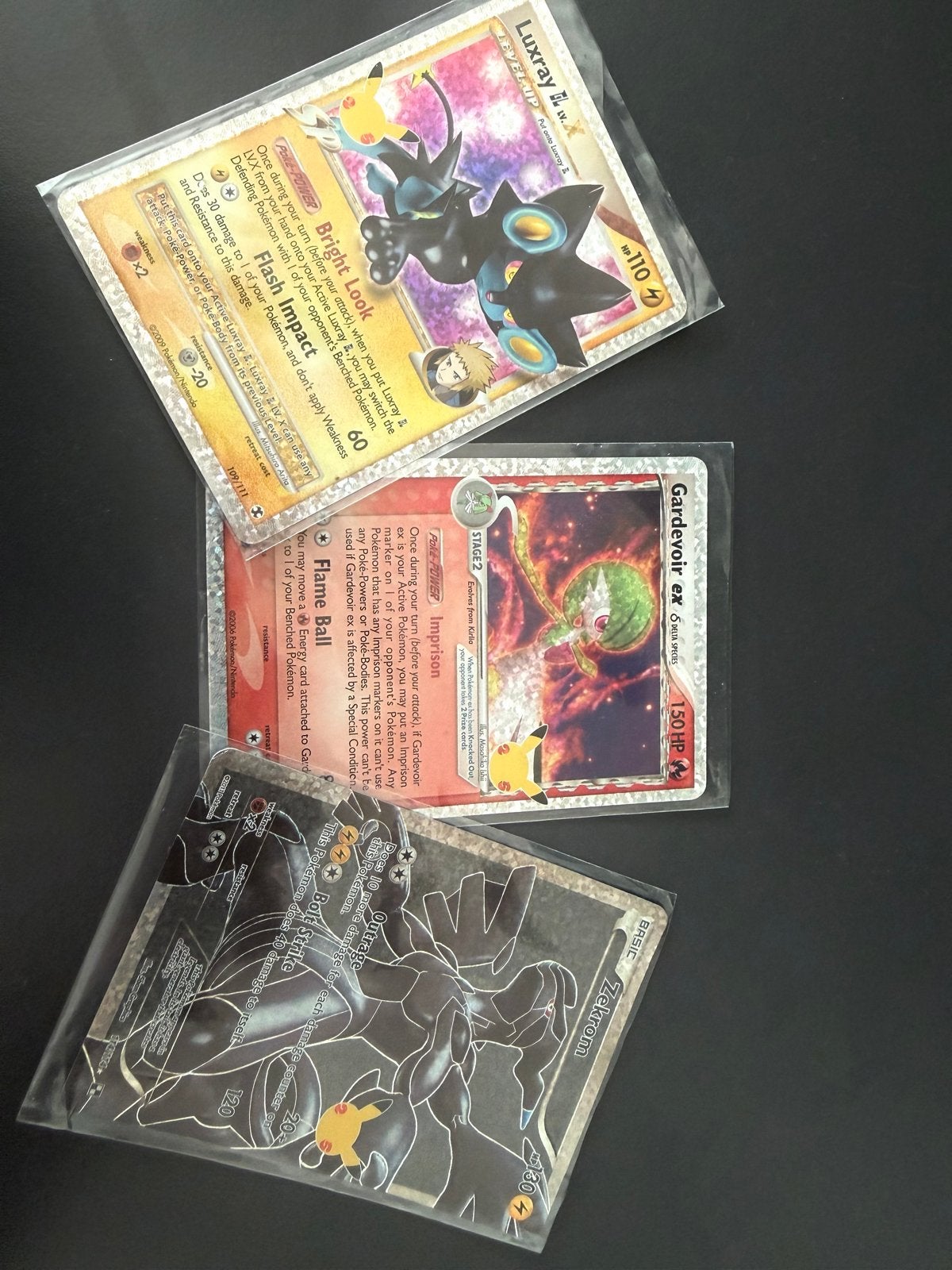 Pokémon Kaarten: Luxray LV.X, Gardevoir ex, Zekrom, Ophalen of Verzenden, Gebruikt, Meerdere kaarten