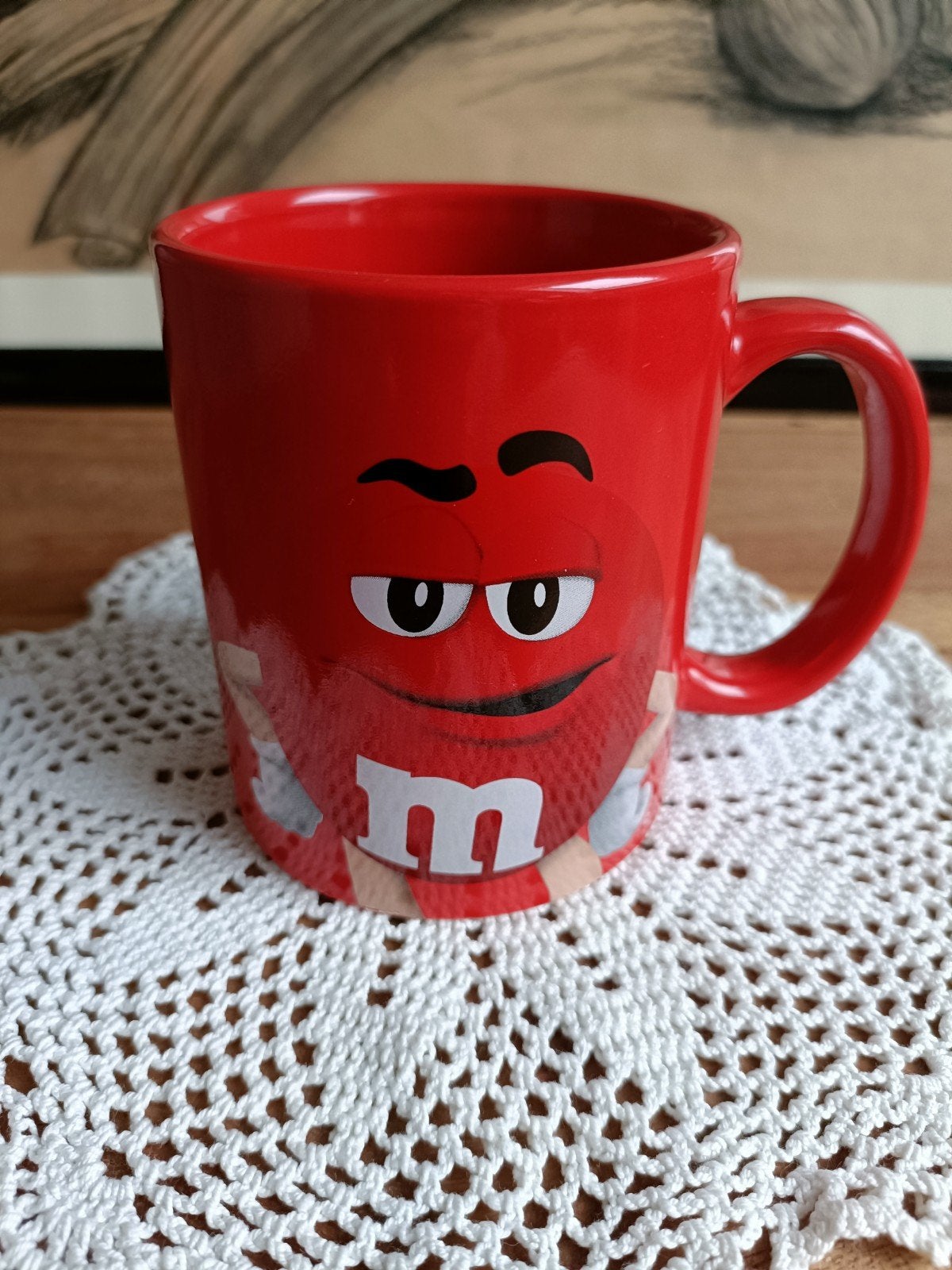 M&M's mok rood - Zo goed als nieuw, Overige merken, Keramiek, Zo goed als nieuw, Modern