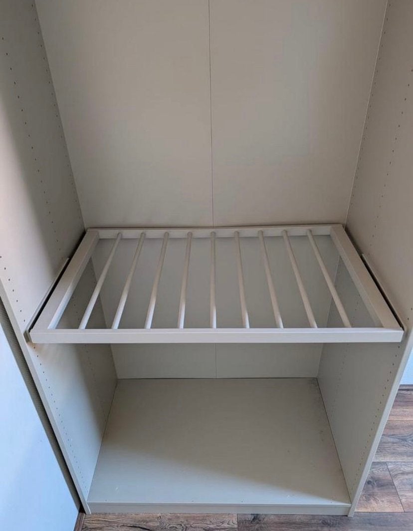 KOMPLEMENT uittrekbare broekhanger – grijsbeige (PAX), Ophalen, 50 tot 100 cm, Zo goed als nieuw, Minder dan 100 cm