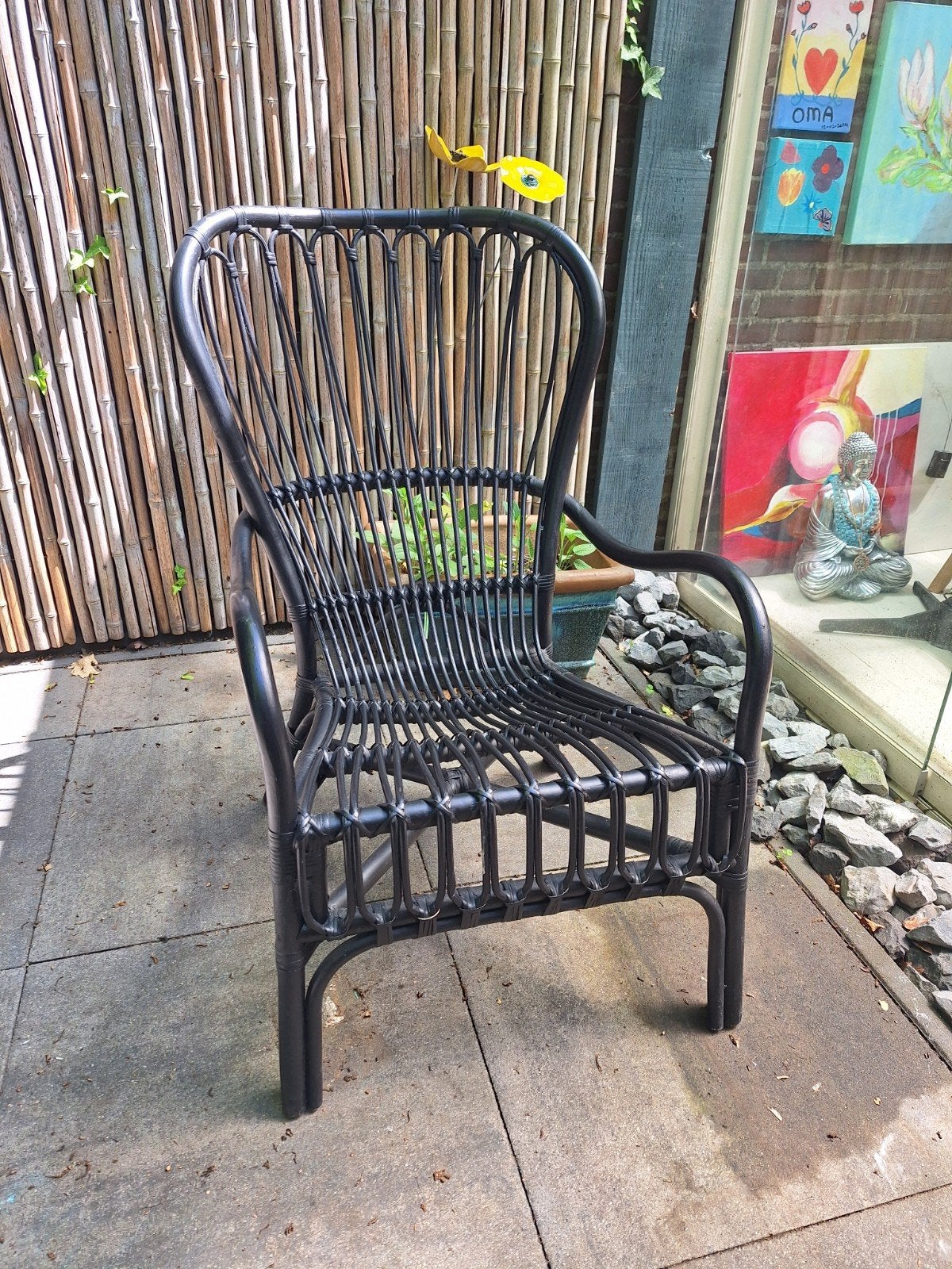 Lounge tuin sêre stoel rotan, Ophalen of Verzenden, Zo goed als nieuw, Rotan