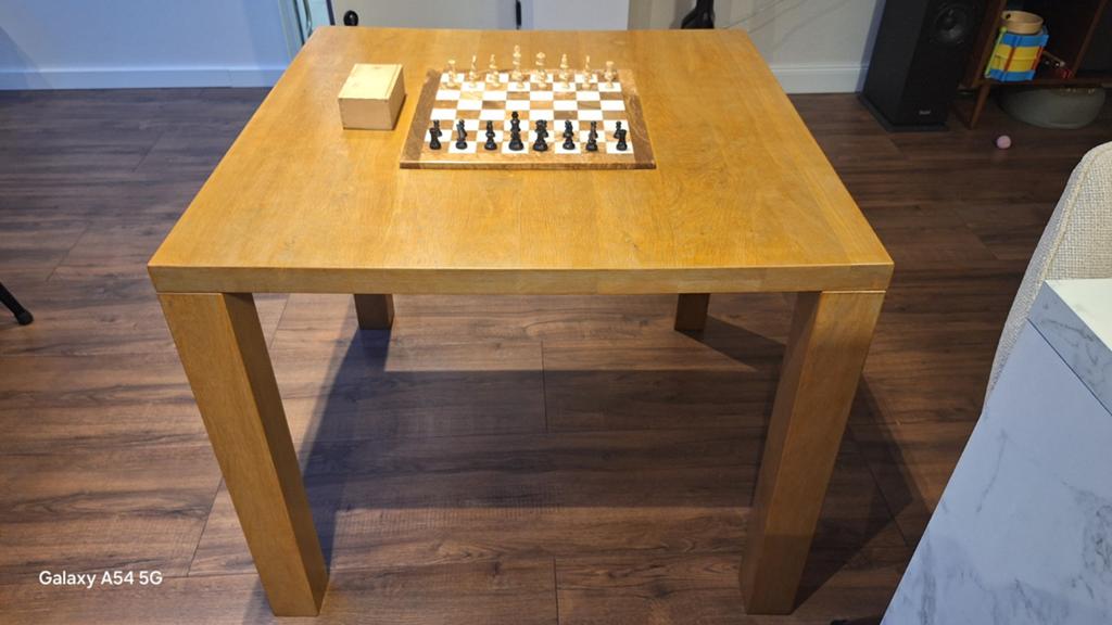 Unieke houten schaaktafel marmeren schaaktafel schaakbord, Ophalen