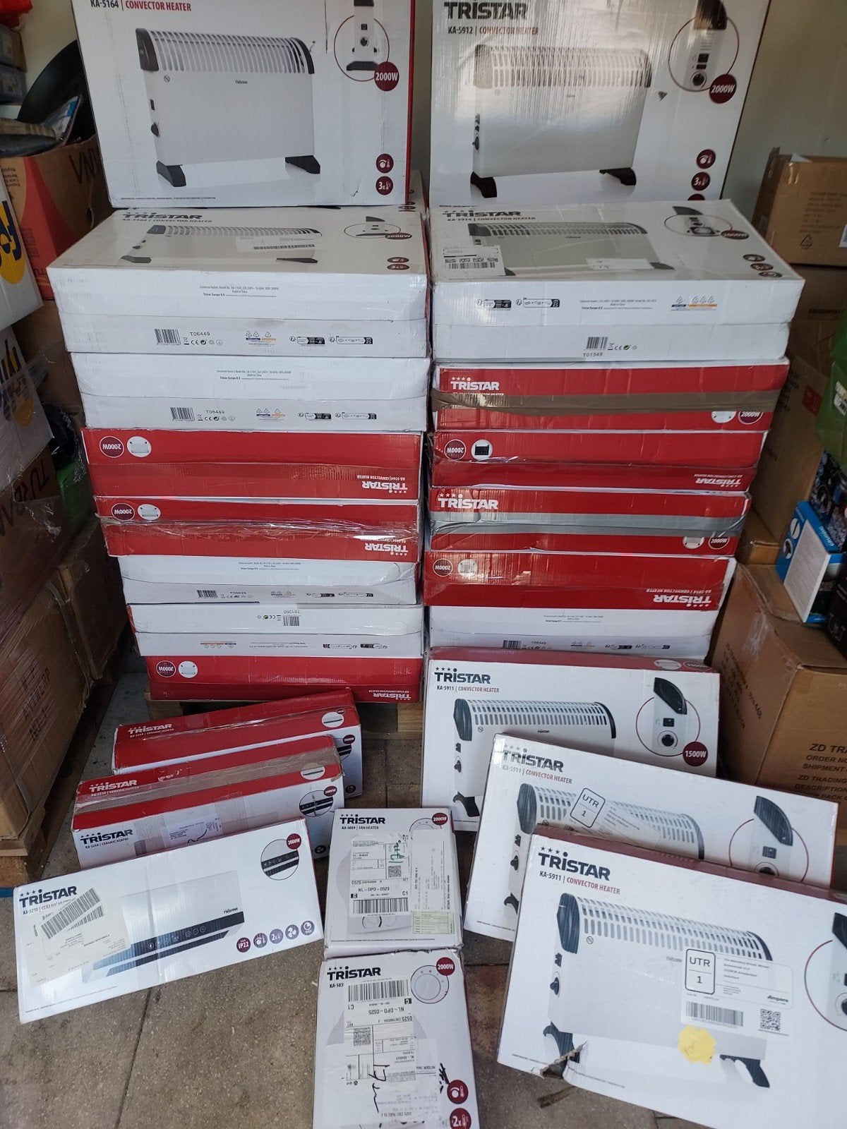 Pallet ongecontroleerde retour convector kachels tristar.

4, Ophalen