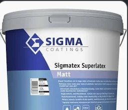 Sigmatex Superlatex Joas white verf, Ophalen, 5 tot 10 liter, Wit, Nieuw