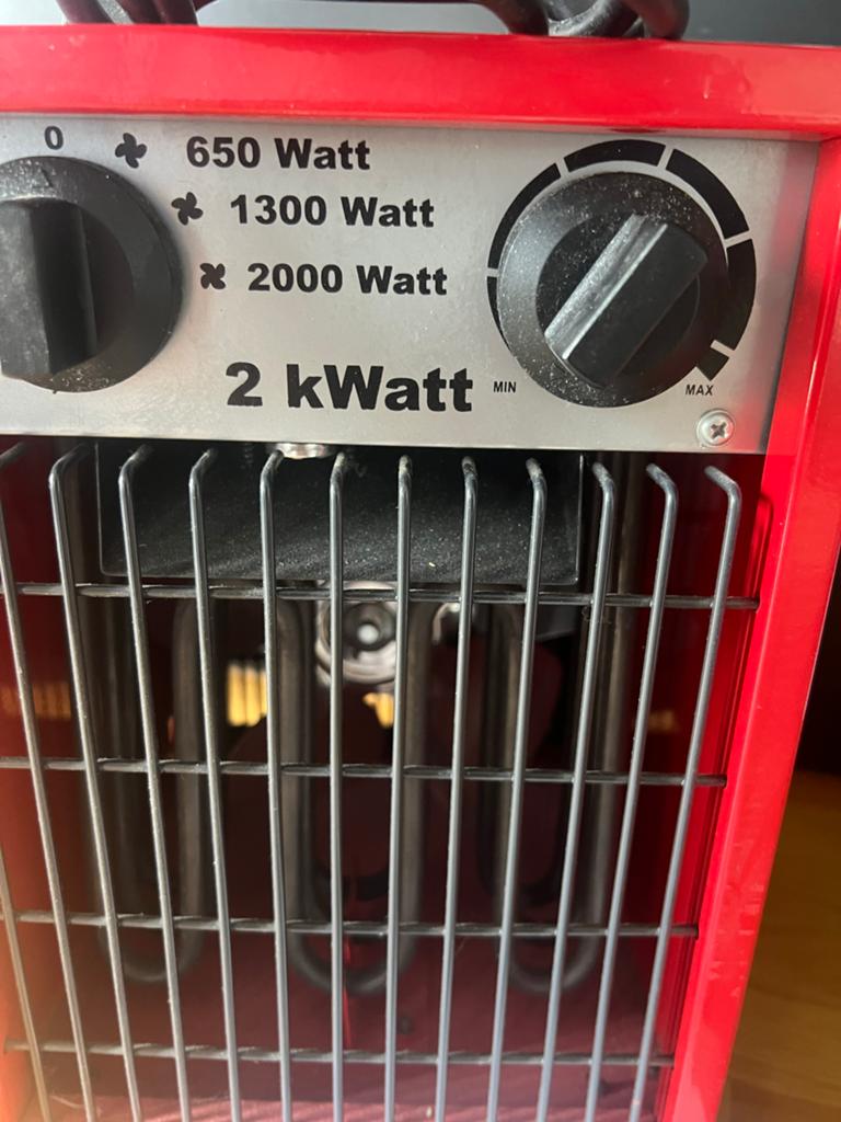 Eurom Werkplaatskachel 2kW - Zo goed als nieuw, 30 tot 80 cm, Kachel, Minder dan 60 cm, Ophalen of Verzenden