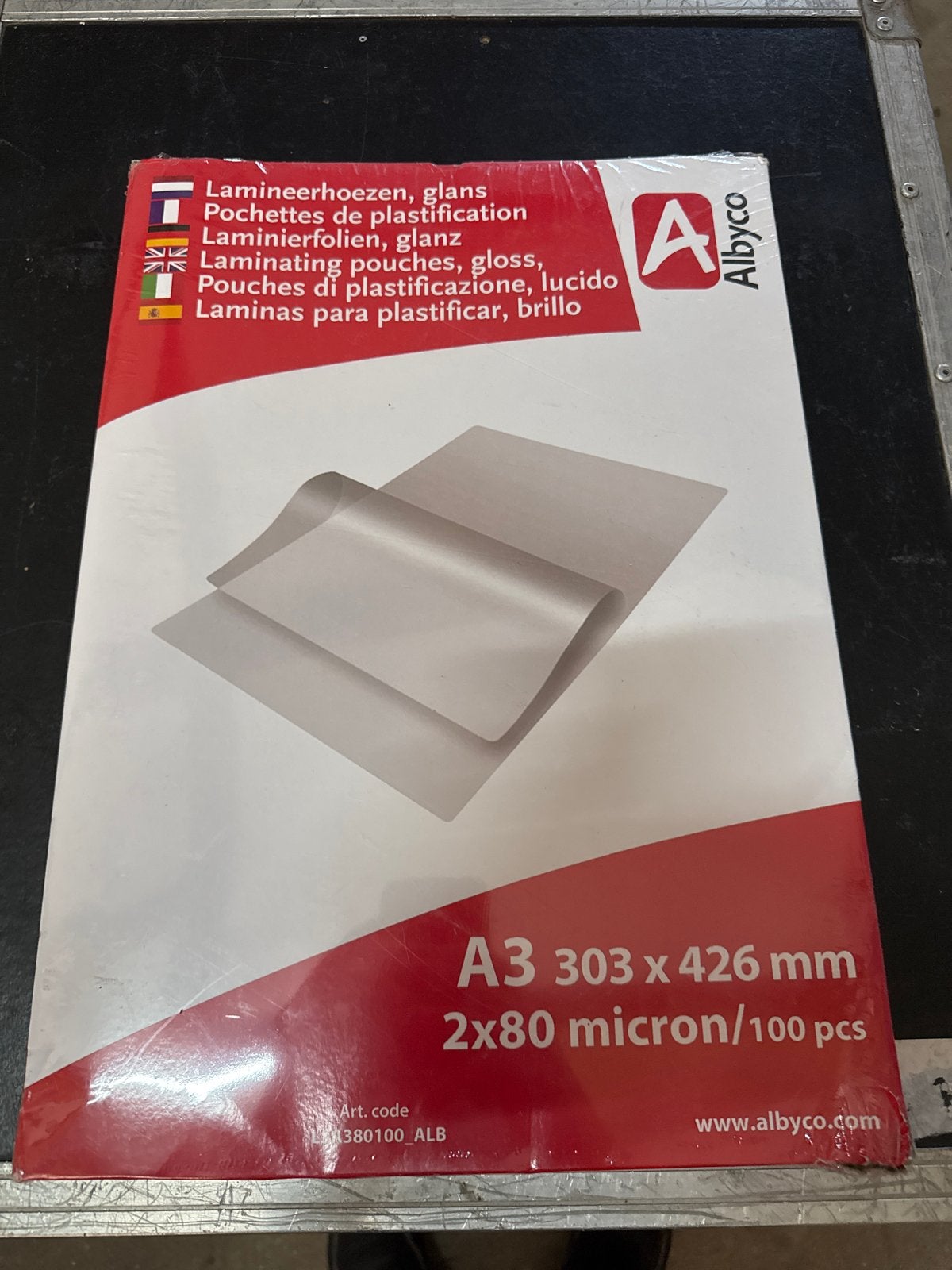 Albyco A3 Lamineerhoezen Glans 2x80 micron/100 stuks, Ophalen of Verzenden