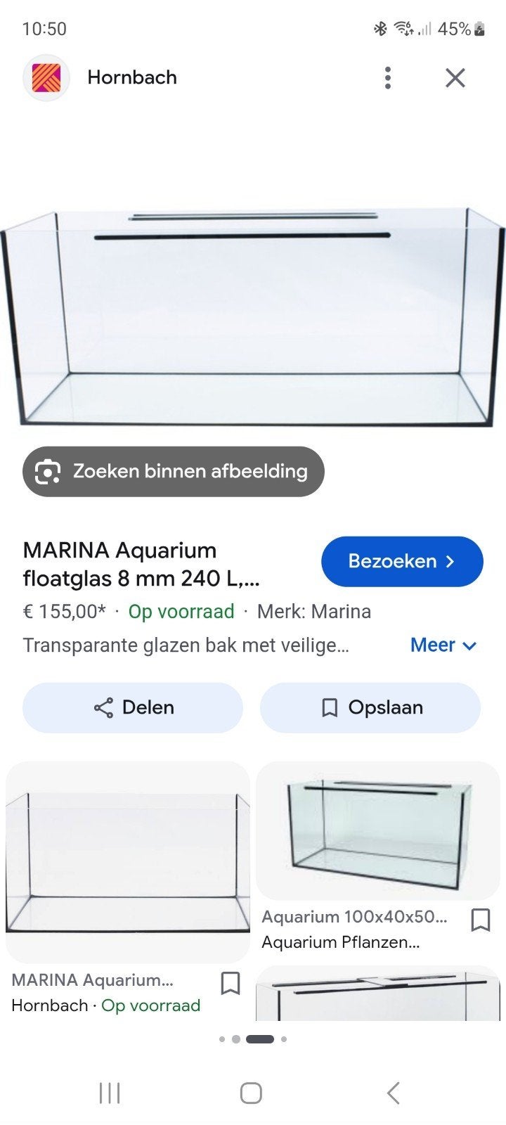 aquarium gezocht, Ophalen, Gebruikt, Leeg aquarium, Overige merken