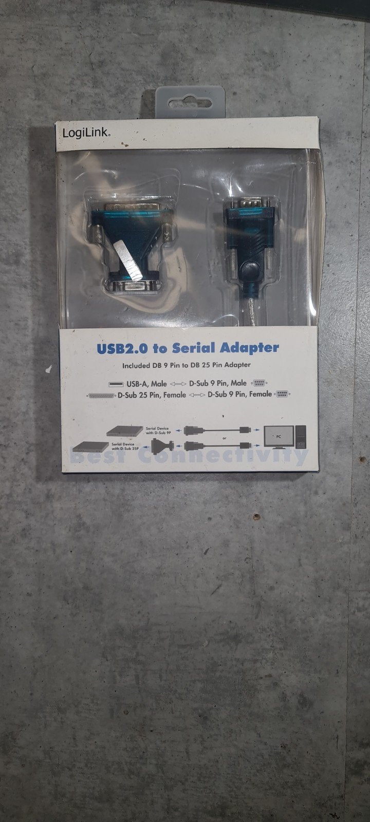 LogiLink USB 2.0 naar Seriële Adapter DB9/DB25, Ophalen of Verzenden, Nieuw