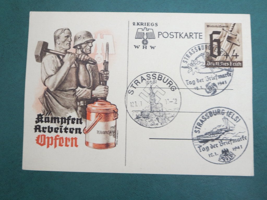 Duitse Rijk   WO-2   Postkarte, Postzegels en Munten, Ophalen of Verzenden, Duitse Keizerrijk, Gestempeld