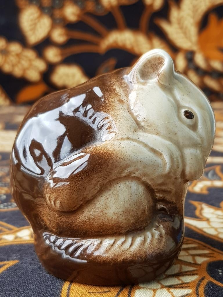 Slaapmuis mooi oud Engels beeldje van Poole porselein 7 cm., Ophalen of Verzenden