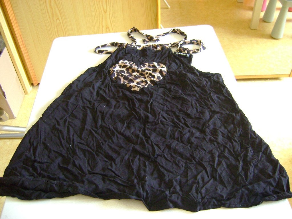 zwart halter shirt mt xxlmet tyger babdjes en hart erop, Zwart, Maat 46/48 (XL) of groter, Ophalen of Verzenden, Zo goed als nieuw