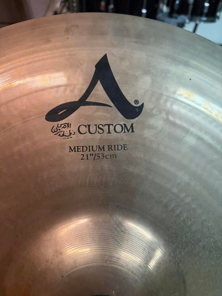 Zildjian A Custom 21” Medium Ride – USA – helder & crashable, Ophalen of Verzenden, Zo goed als nieuw, Overige merken