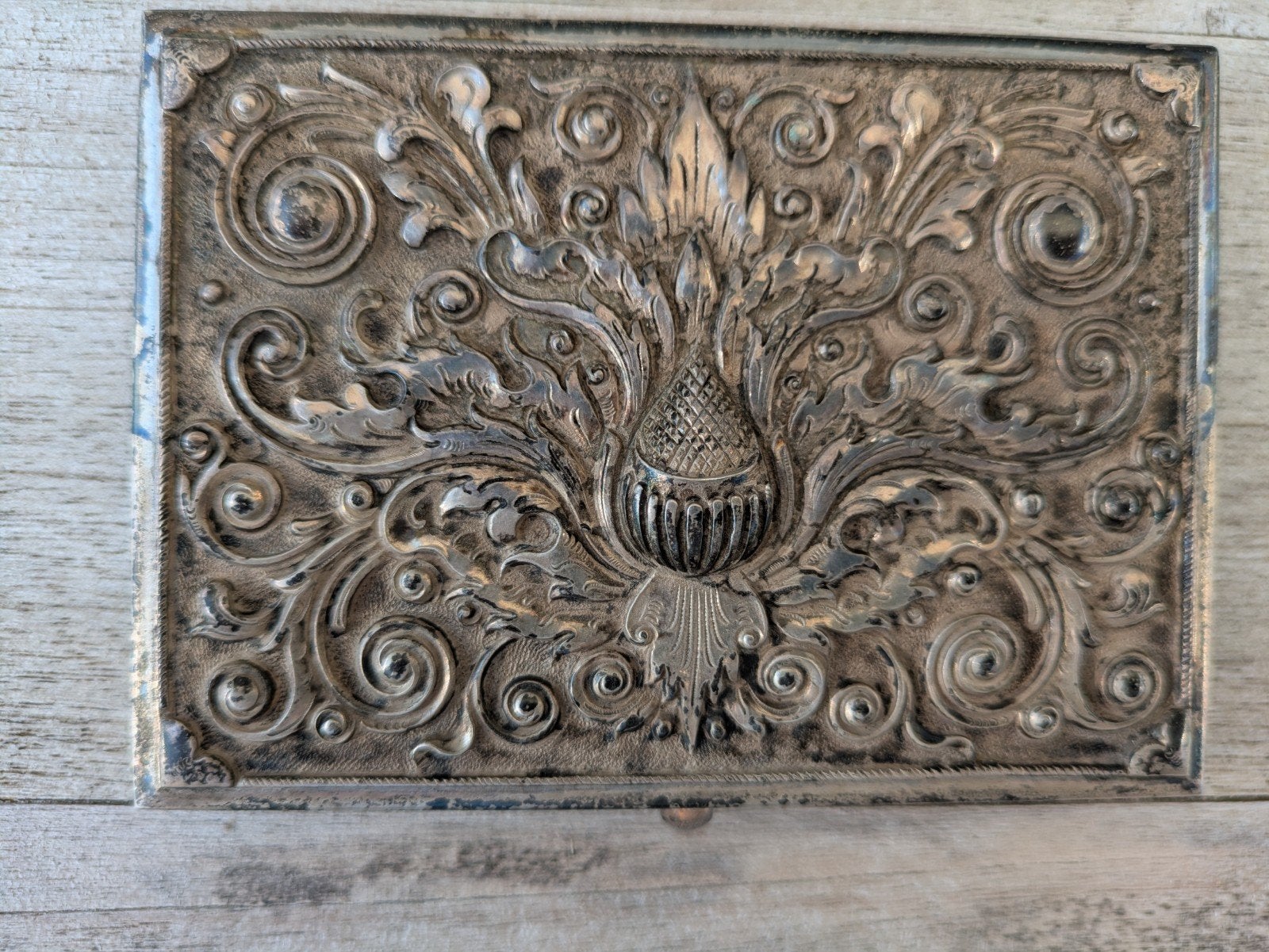 Zware antieke zilveren sigarettekoker Pforzheim 123 gram, Antiek en Kunst, Ophalen