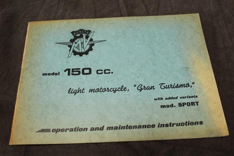 MV Gran Turismo 150cc motorcycle  instruction manual, Motoren, Ophalen of Verzenden, Ducati