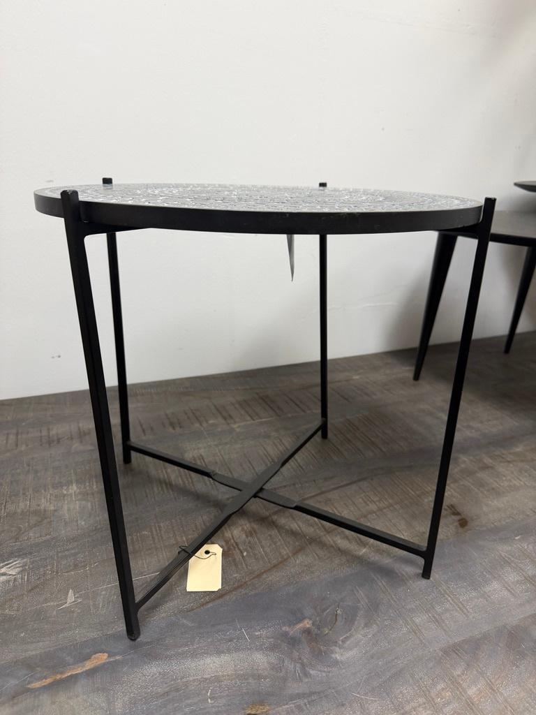 Bijzettafeltje Pomax Hamman 40x45cm | rond, 45 tot 60 cm, Overige materialen, Minder dan 55 cm, Rond