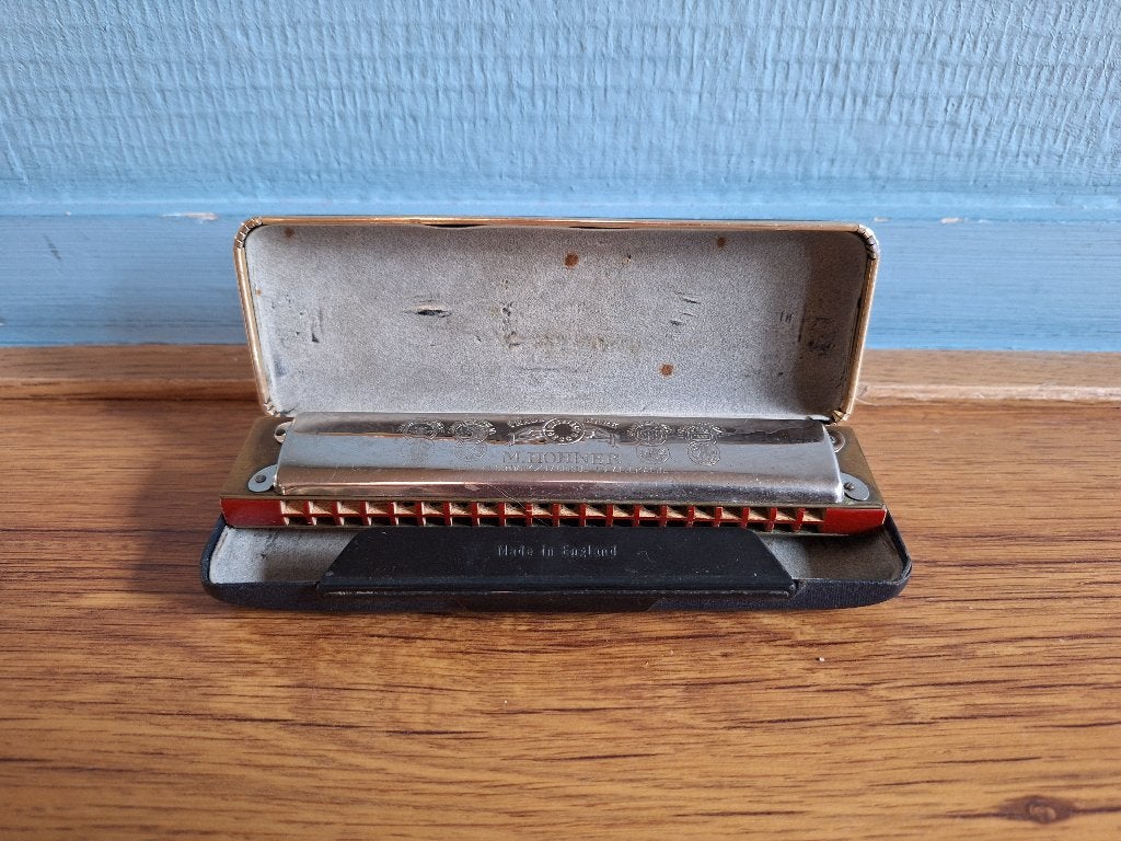 Chromatische Mondharmonica, Muziek en Instrumenten, Gebruikt, Overige typen, Chromatisch, Ophalen of Verzenden