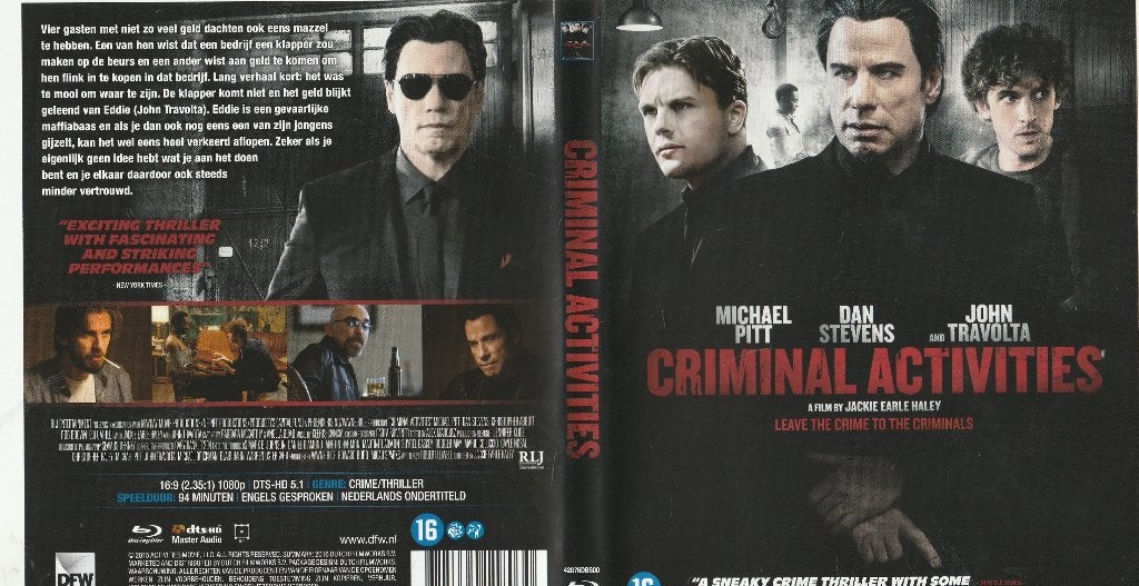 Criminal activities blu ray ( ned. Ondert. ), Ophalen of Verzenden, Zo goed als nieuw, Actie