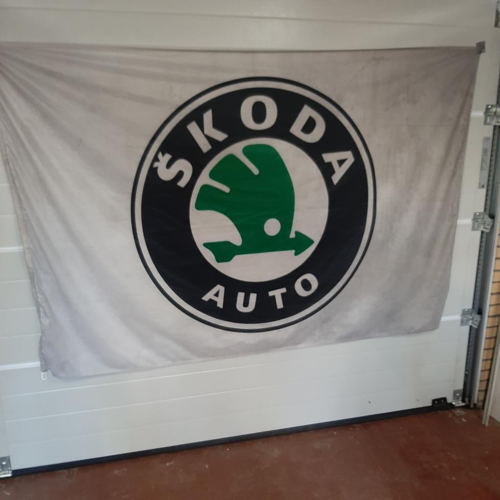 Grote SKODA vlag 2 x 1 mtr, Ophalen of Verzenden