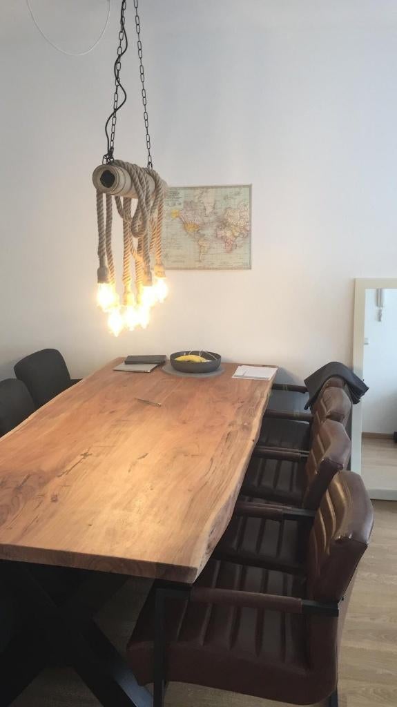 Industriële Touw Hanglamp, Ophalen, Zo goed als nieuw, Minder dan 50 cm
