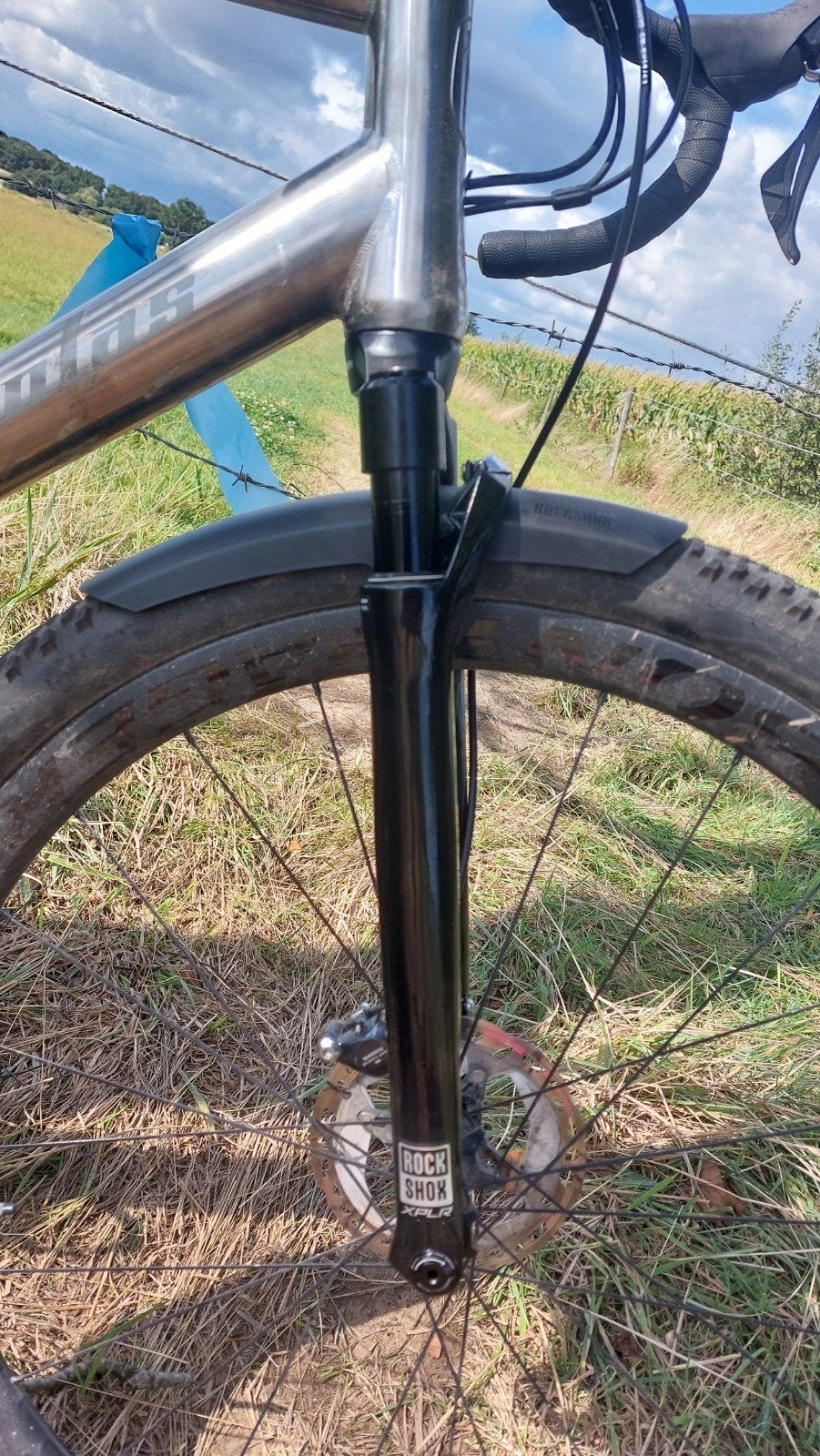 Rockshox Rudy 40mm gravel vork, Racefiets, Ophalen of Verzenden, Zo goed als nieuw, Rockshox