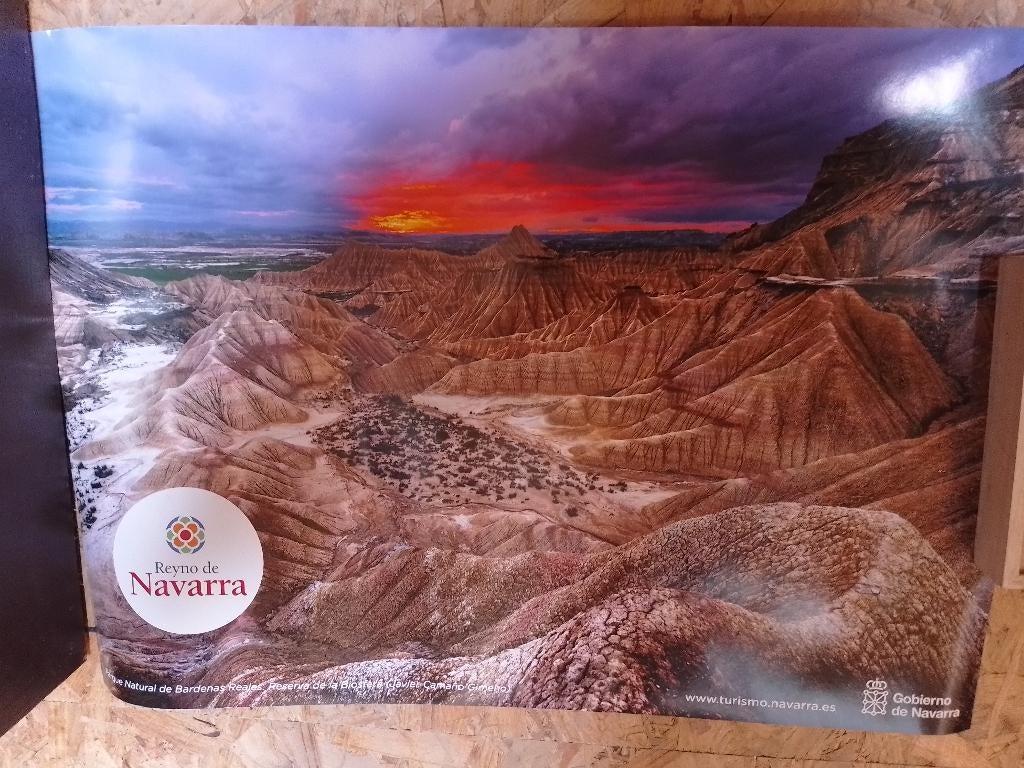 Poster van de Spaanse regio Navarra, Rechthoekig Liggend, Nieuw, Ophalen of Verzenden, A1 t/m A3