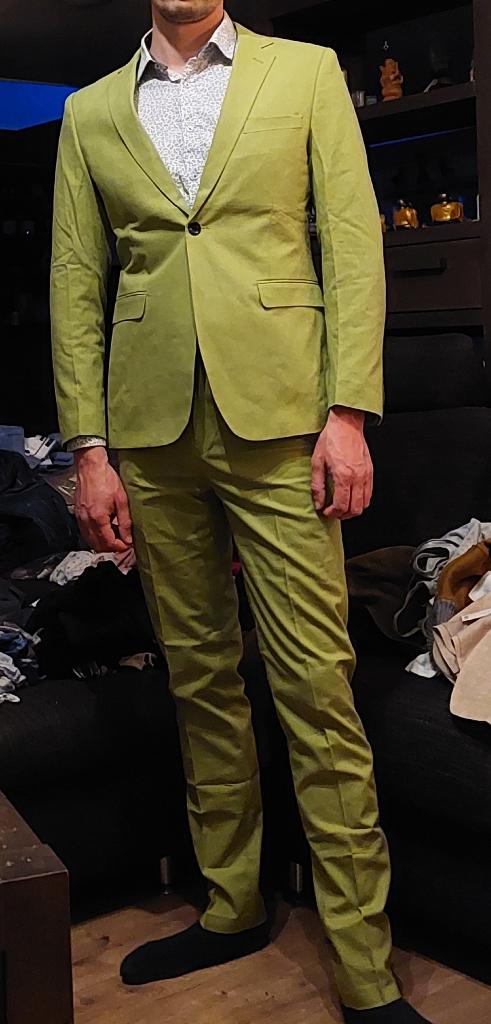 Heren pak groen NIEUW maat M Slim Fit, Kleding | Heren, Kostuums en Colberts, Ophalen of Verzenden, Nieuw, Maat 48/50 (M), Groen