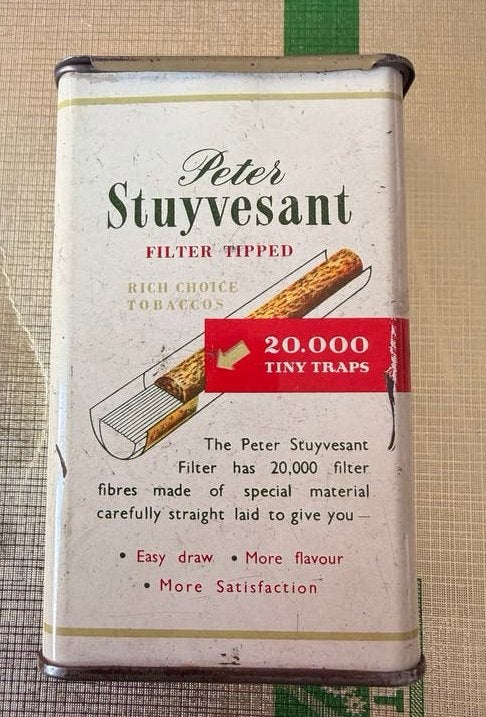 Vintage Peter Stuyvesant sigarettenblik, Ophalen of Verzenden, Gebruikt