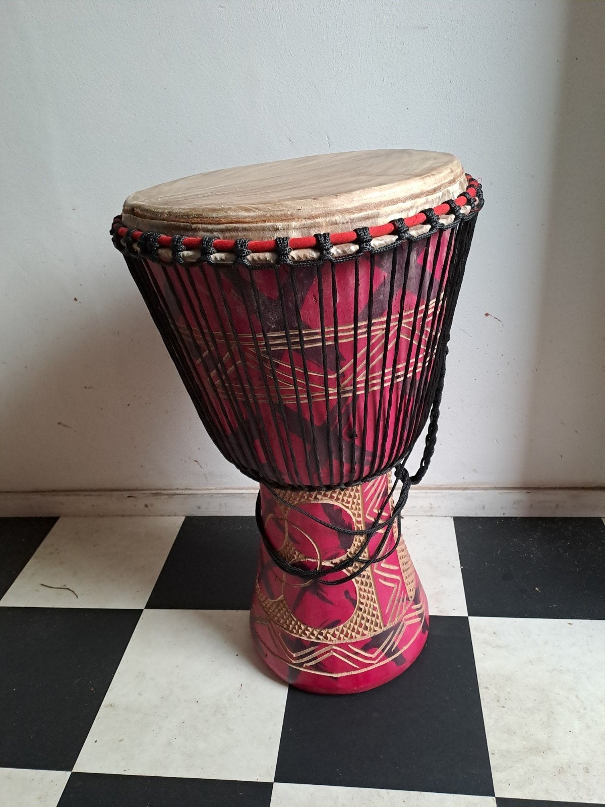 djembe met passende draagzak, Ophalen, Gebruikt, Trommel