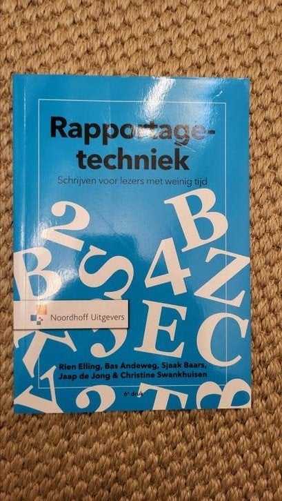 Rapportage-techniek - ZGAN, Boeken, Ophalen of Verzenden, Zo goed als nieuw, HBO