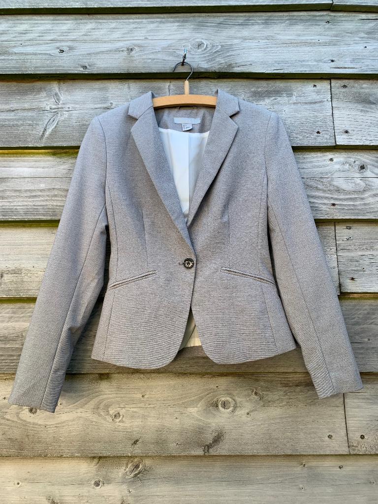 getailleerde muisgrijze dames/ meisjes colbert XS/ 34 H&M, H&M, Nieuw, Ophalen of Verzenden, Jasje