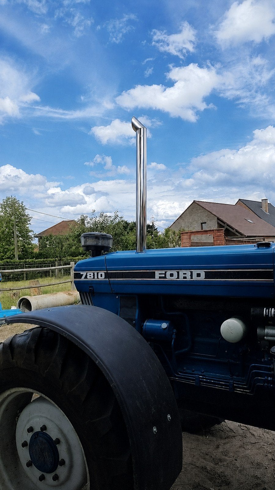 RVS uitlaat Ford 7810, Ophalen, Overige typen, 60 tot 80 mm, Rvs