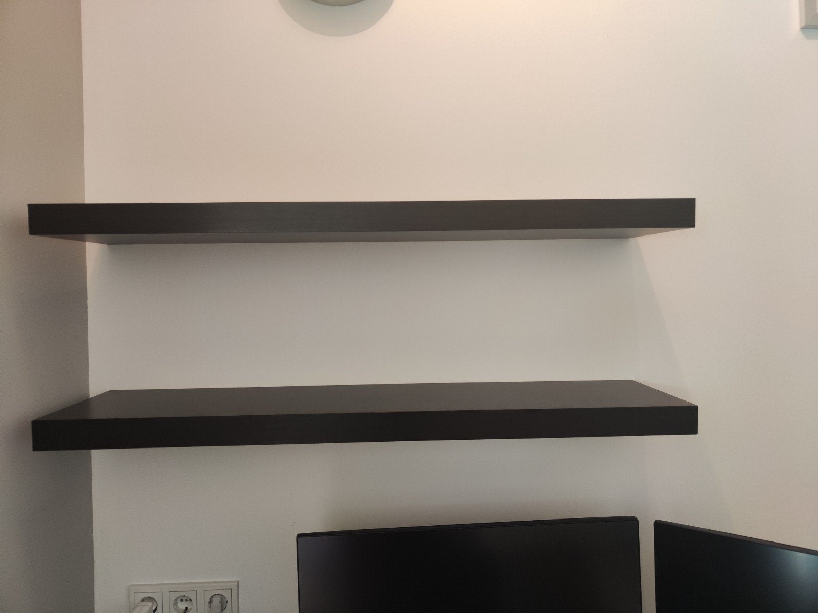 2x Ikea lack wandplank zwartbruin 110x26, Ophalen