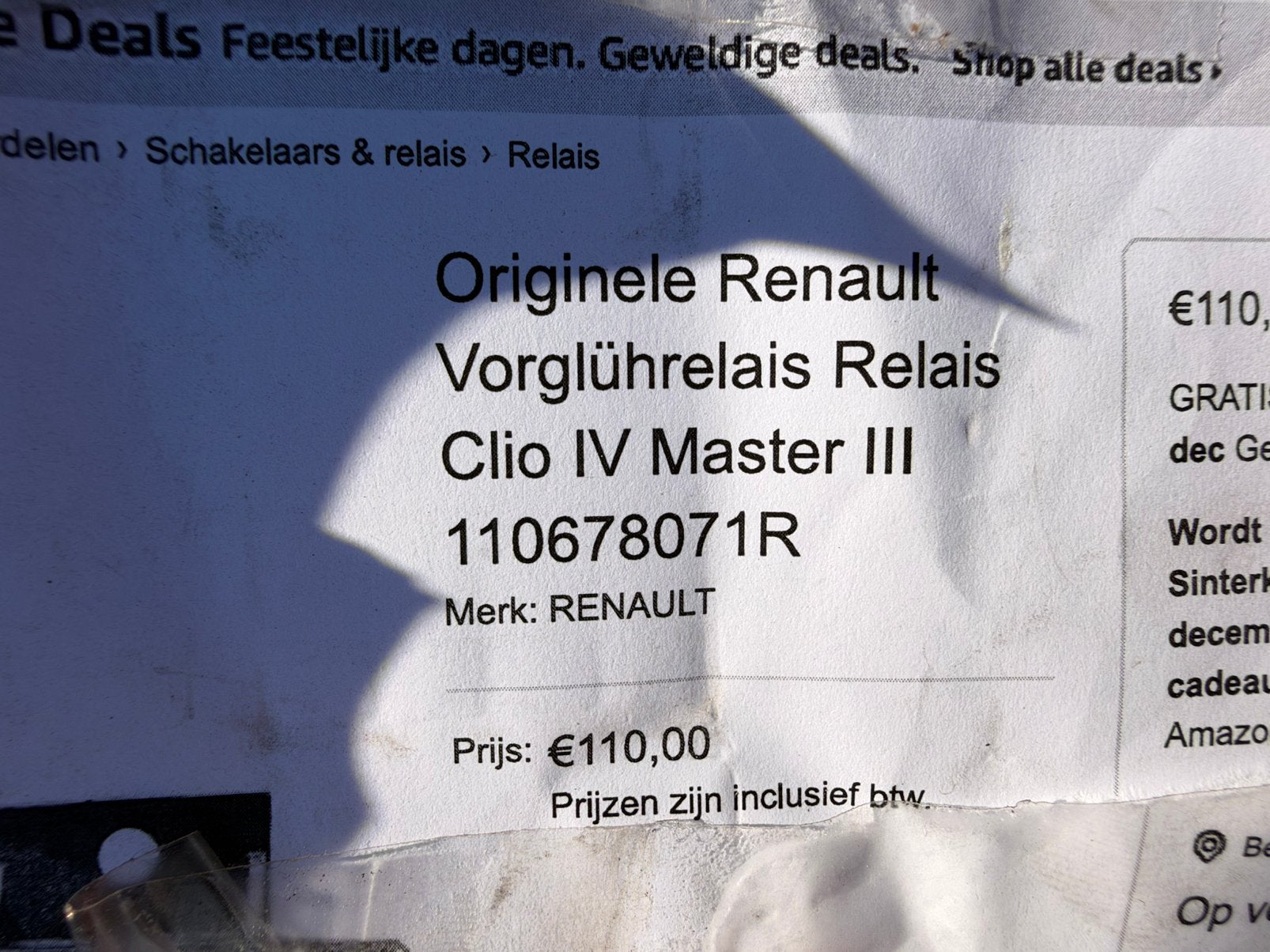 Nieuw voorgloeirelais Renault Clio 4 Master, Ophalen of Verzenden, Nieuw, Renault