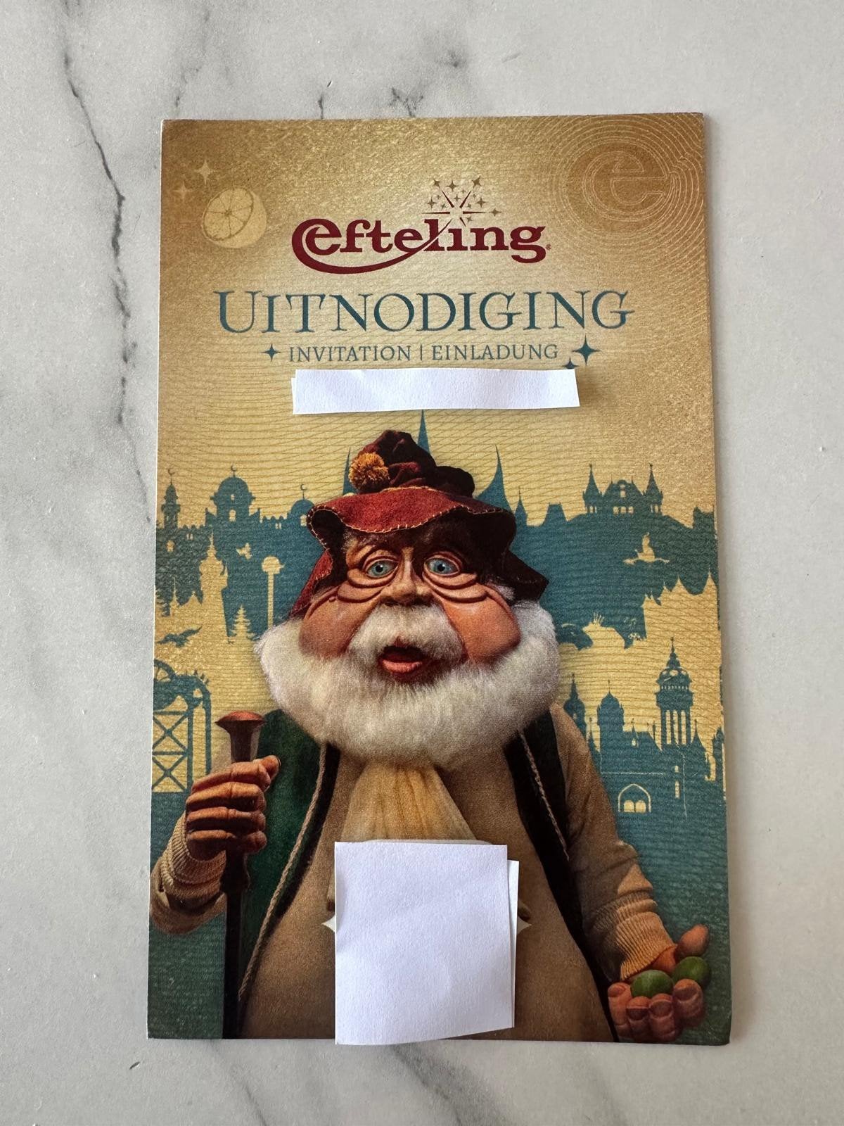 2 Efteling kaartjes!! Los kan ook!!!, Ophalen of Verzenden, Nieuw, Overige typen