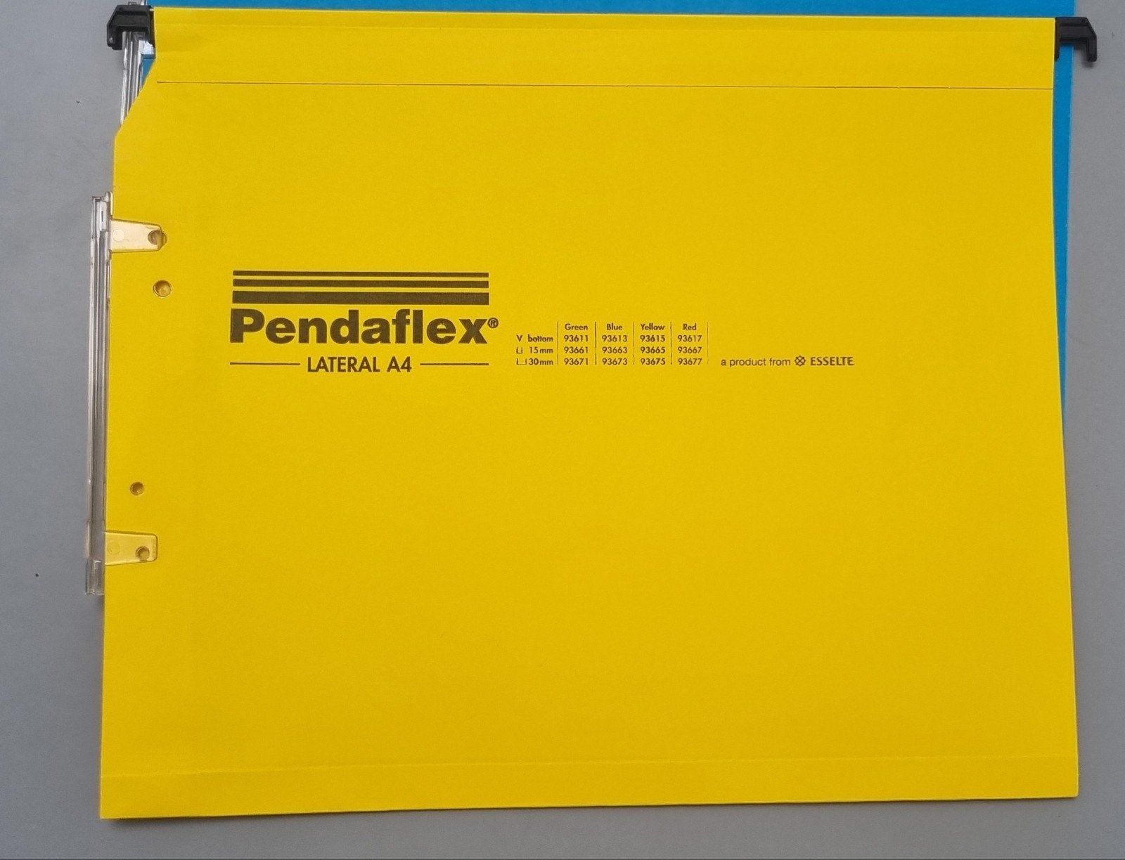 Pendaflex Lateral A4 V 15-30mm Esselte Blauw/Geel (60+ stuks, Ophalen of Verzenden, Gebruikt