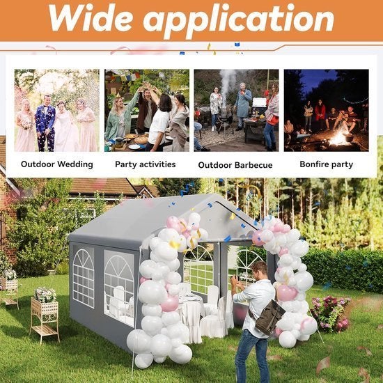 Partytent – Tuinpaviljoen – Gazebo – Pergola – Feesttent, Corvance B.V., Verzenden, Nieuw, Corvancebol@gmail.com