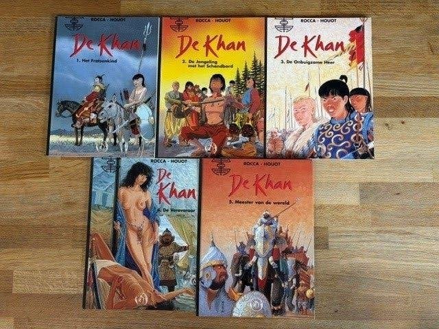De Khan, SC/HC, Complete set 1 t/m 5, Houot/Ramaioli, Complete serie of reeks, Ophalen of Verzenden, Zo goed als nieuw