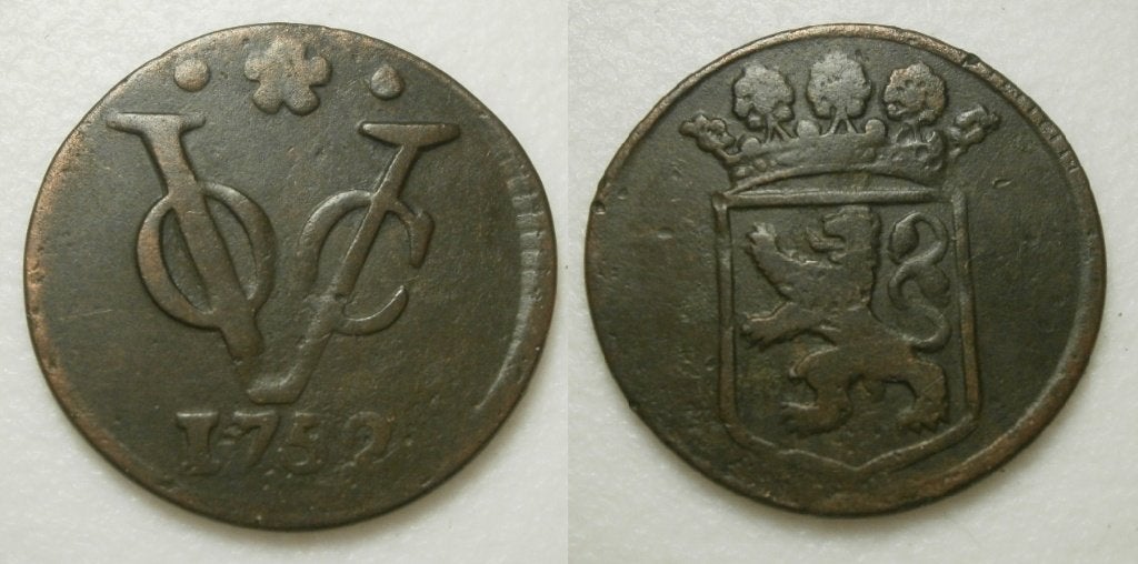 4] Holland VOC Duit 1752, Ophalen of Verzenden, Vóór koninkrijk, 1 cent, Losse munt