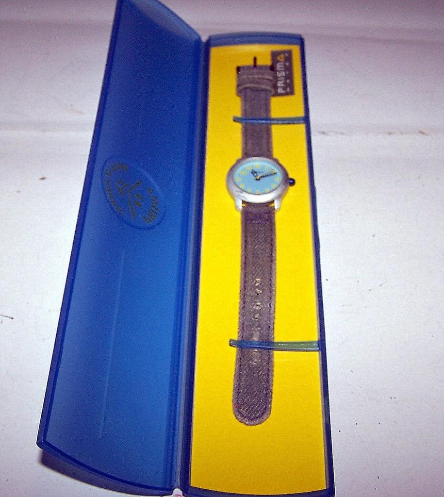 Prisma Happy o-Time kinderhorloge in originele doos. Izgs., Ophalen of Verzenden, Zo goed als nieuw, Jongen of Meisje