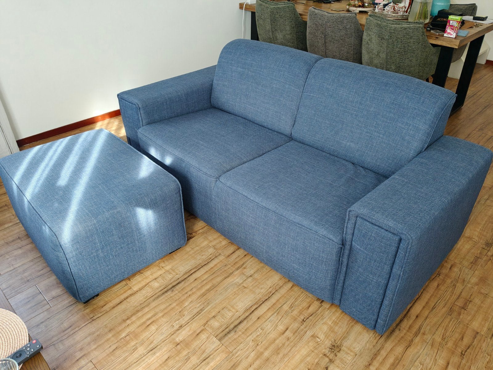 2,5 zits bank en poef, Ophalen, 150 tot 200 cm, Tweepersoons, 75 tot 100 cm