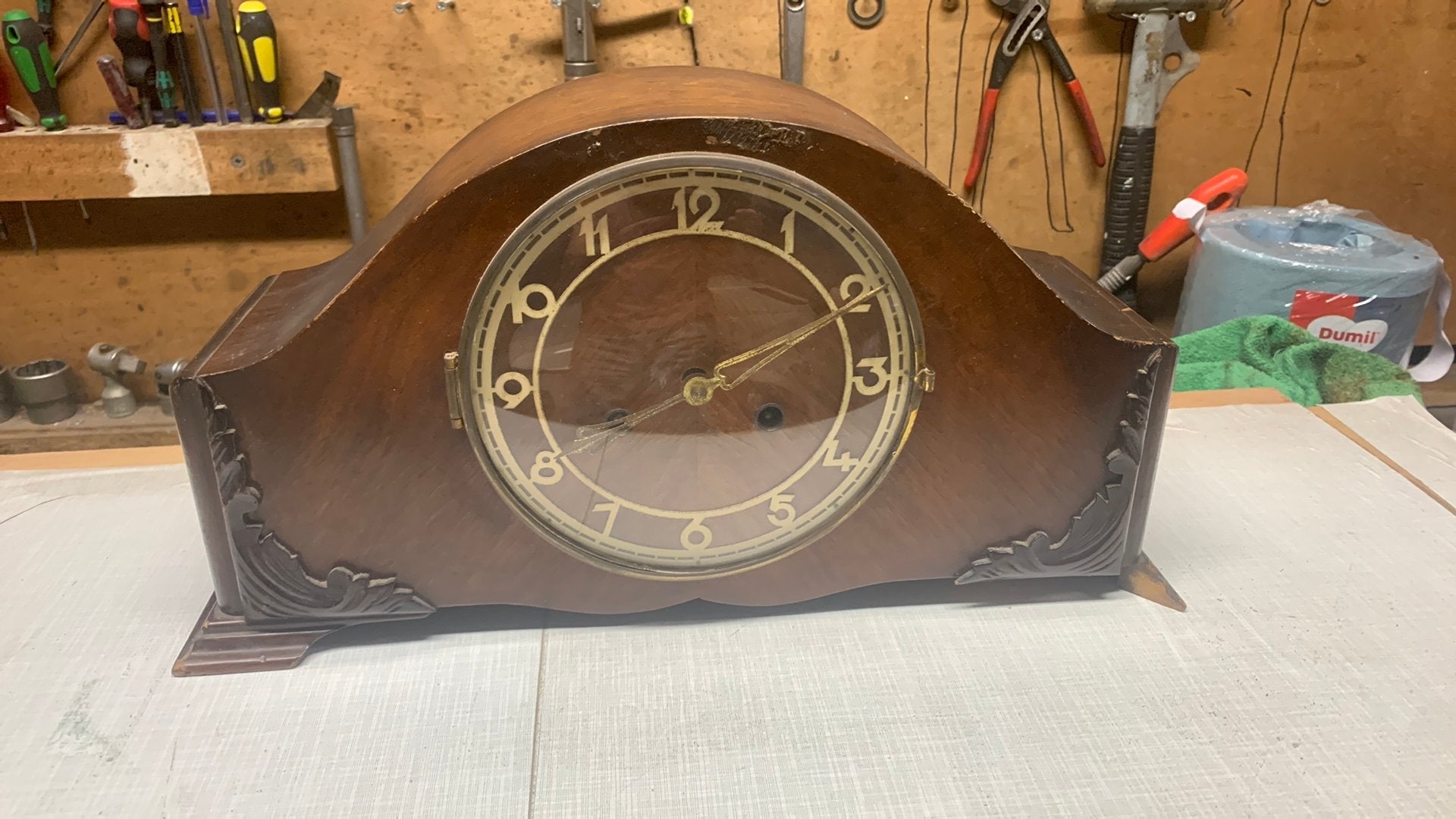 Antieke Schouwklok pendule, Antiek en Kunst, Antiek | Klokken, Ophalen of Verzenden