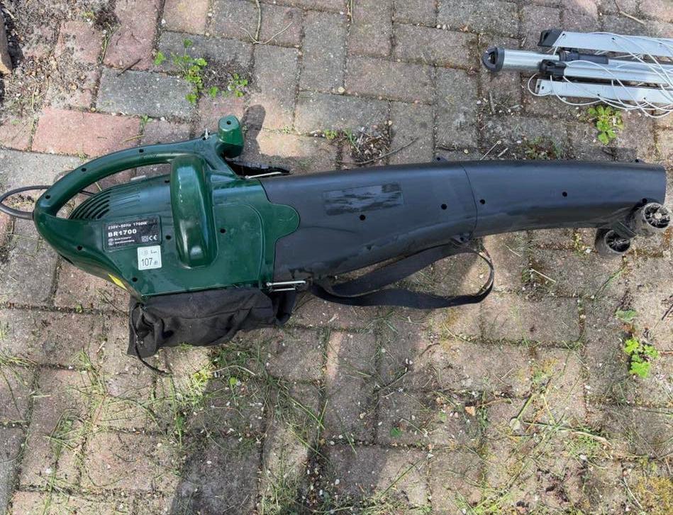 Elektrische bladblazer/zuiger BR1700, Ophalen, Gebruikt, Handgedragen, Met opvangzak