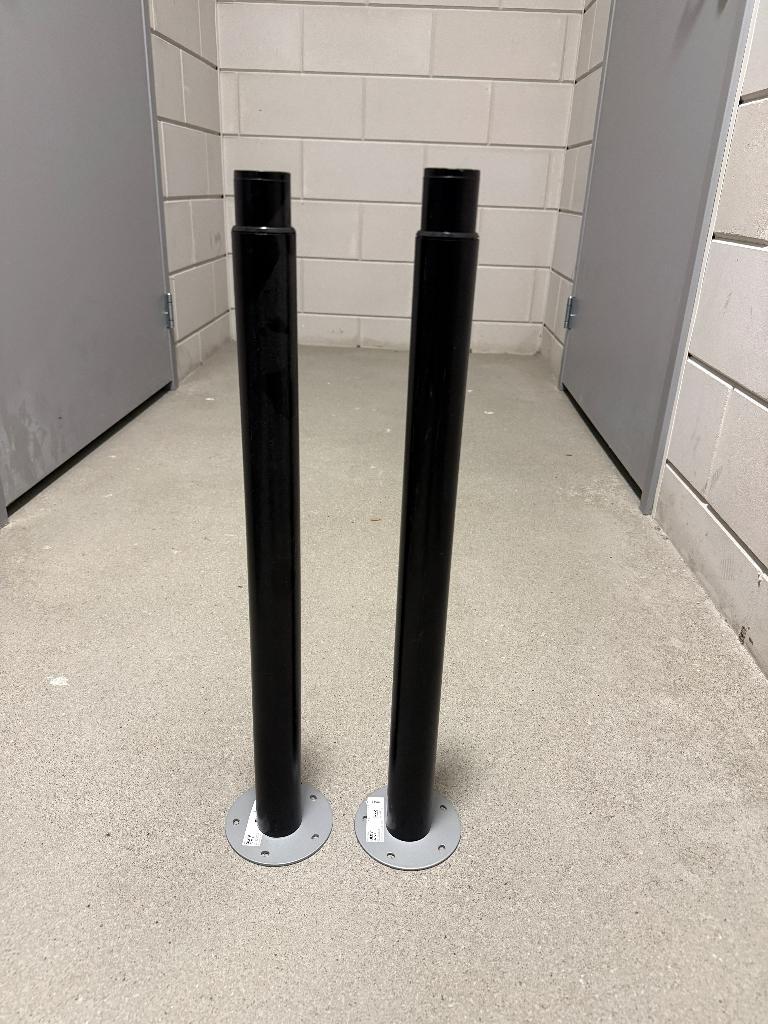 IKEA Olov verstelbare poten voor tafel of bureau (Zwart), Ophalen, Tafelpoot, Minder dan 50 cm, Gebruikt