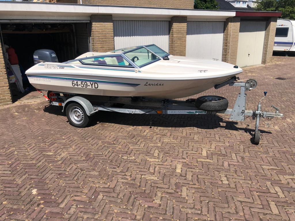 Beekman speedboot 430 ultra, Ophalen, Gebruikt, 4 m, Viertaktmotor