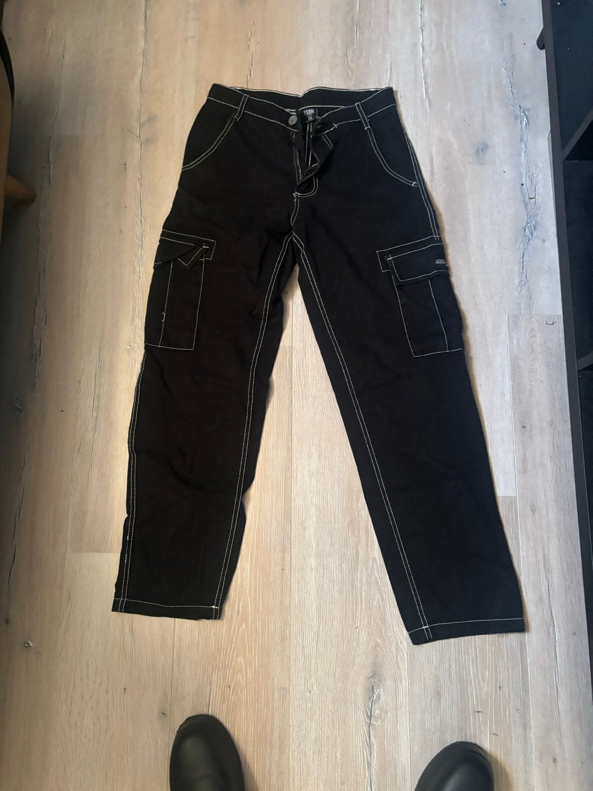 Zwarte Cargo Broek, Zwart, Ophalen of Verzenden, Zo goed als nieuw, Maat 34 (XS) of kleiner
